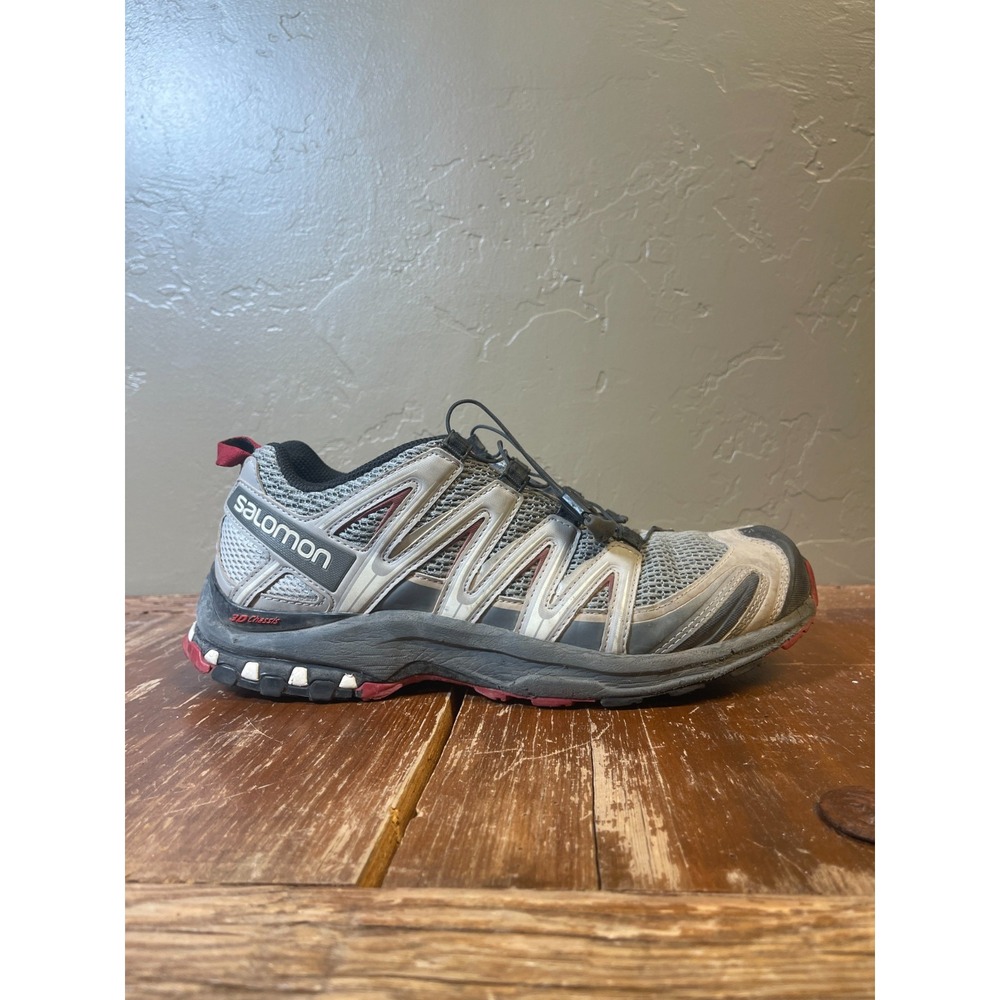 Salomon XA Pro 3D Trail Running Shoes Mens 9 Beige Quicklace Hiking Non Slip